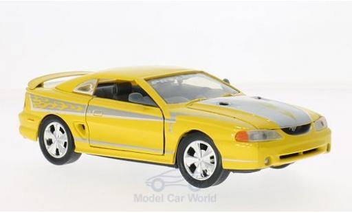 Coche miniatura Ford Mustang 1/24 Motormax SVT Cobra amarillo/gris 1998 Ford Mustang 1/24 Motormax SVT Cobra amarillo/gris 1998 coche miniatura