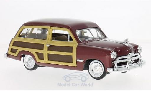 Ford Woody 1/24 Motormax Wagon metalico rojo/Holzoptik 1949 coche miniatura