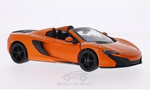 McLaren 650 1/24 Motormax S Spider naranja coche miniatura