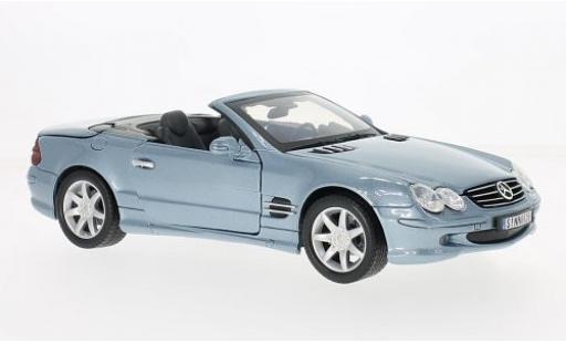 Coche miniatura Mercedes Classe SL 1/18 Motormax SL 500 (R230) metalico azul 2002 Mercedes Classe SL 1/18 Motormax SL 500 (R230) metalico azul 2002 coche miniatura