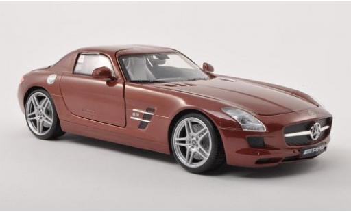 Mercedes SLS 1/18 Motormax AMG (C197) met.-marron coche miniatura