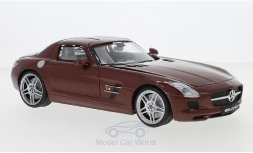 Mercedes SLS 1/18 Motormax AMG (C197) metalico marron coche miniatura