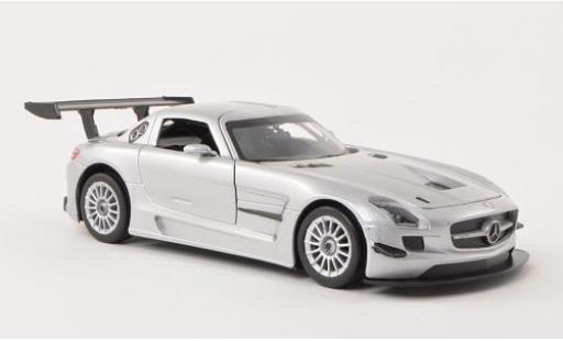 Mercedes SLS 1/24 Motormax AMG GT3 gris Plain Body Version sans Vitrine coche miniatura