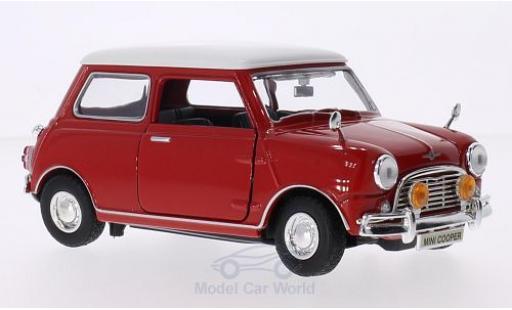 Coche miniatura Mini Cooper S 1/18 Motormax rojo/blanco RHD Mini Cooper S 1/18 Motormax rojo/blanco RHD coche miniatura