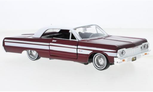 Coche miniatura Chevrolet Impala 1/24 Motormax metallise rojo/blanco 1964 Chevrolet Impala 1/24 Motormax metallise rojo/blanco 1964 coche miniatura