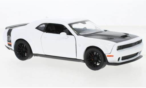 Dodge Challenger 1/24 Motormax SRT Hellcat Widebody blanco/negro 2018 coche miniatura