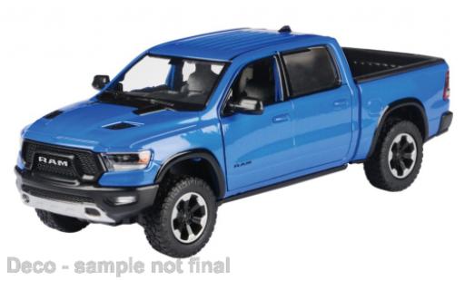 Coche miniatura Dodge RAM 1/24 Motormax 1500 Crew Cab Rebel azul 2019 Dodge RAM 1/24 Motormax 1500 Crew Cab Rebel azul 2019 coche miniatura
