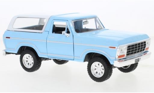 Coche miniatura Ford Bronco 1/24 Motormax Ranger XLT azul/blanche 1978 Ford Bronco 1/24 Motormax Ranger XLT azul/blanche 1978 coche miniatura