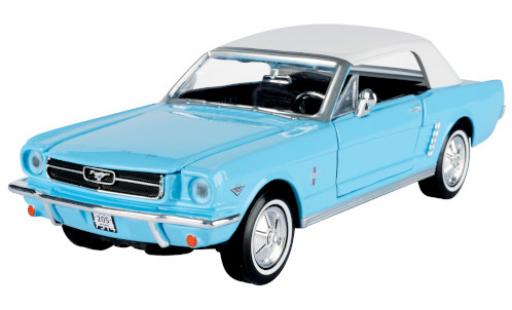 Coche miniatura Ford Mustang 1/24 Motormax Convertible azul/blanco 1964 Ford Mustang 1/24 Motormax Convertible azul/blanco 1964 coche miniatura