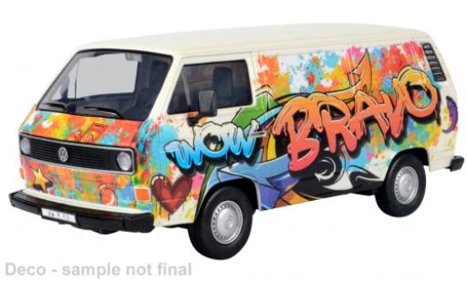 Coche miniatura Volkswagen T3 1/24 Motormax blanche/Décorer Volkswagen T3 1/24 Motormax blanche/Décorer coche miniatura