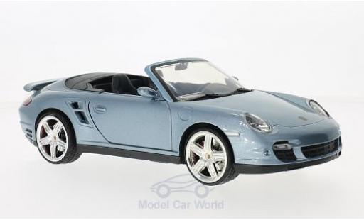 Porsche 997 Turbo 1/18 Motormax 911 () Turbo Cabriolet metalico azul coche miniatura