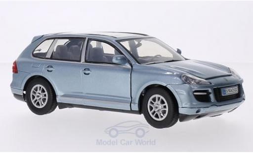 Porsche Cayenne Turbo 1/24 Motormax Turbo metalico azul coche miniatura