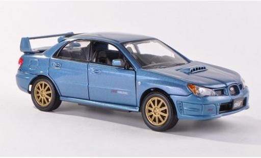 Subaru Impreza 1/24 Motormax WRX STi metalico azul coche miniatura