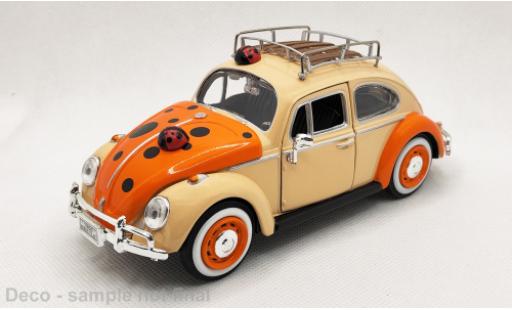 Coche miniatura Volkswagen Beetle 1/24 Motormax naranja/naranja 1966 1:24 Volkswagen Beetle 1/24 Motormax naranja/naranja 1966 1:24 coche miniatura