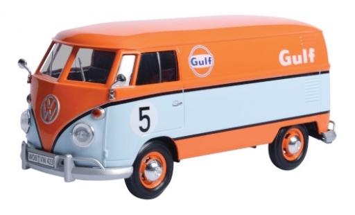 Coche miniatura Volkswagen T1 1/24 Motormax Delivery Van naranja/azul Gulf fourgon No.5 Volkswagen T1 1/24 Motormax Delivery Van naranja/azul Gulf fourgon No.5 coche miniatura