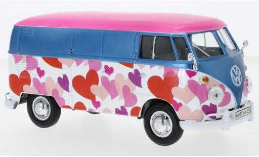 Coche miniatura Volkswagen T1 1/24 Motormax Kasten metalico azul/Dekor Volkswagen T1 1/24 Motormax Kasten metalico azul/Dekor coche miniatura