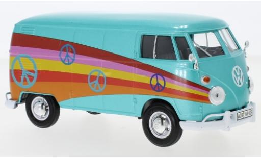 Coche miniatura Volkswagen T1 1/24 Motormax Kasten metalico türkis/Dekor Volkswagen T1 1/24 Motormax Kasten metalico türkis/Dekor coche miniatura
