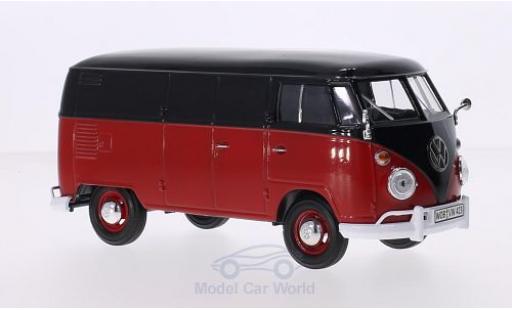 Coche miniatura Volkswagen T1 A 1/24 Motormax Kasten negro/rojo Volkswagen T1 A 1/24 Motormax Kasten negro/rojo coche miniatura
