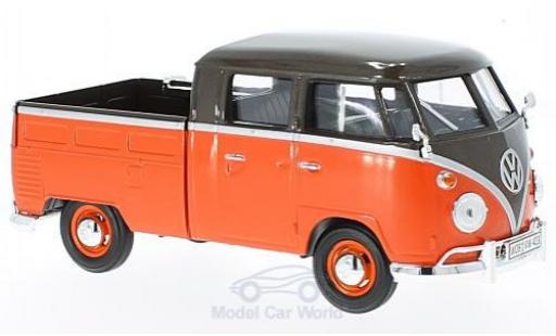 Coche miniatura Volkswagen T1 B 1/24 Motormax metalico marron/rojo Pick Up mit Surfboard Volkswagen T1 B 1/24 Motormax metalico marron/rojo Pick Up mit Surfboard coche miniatura