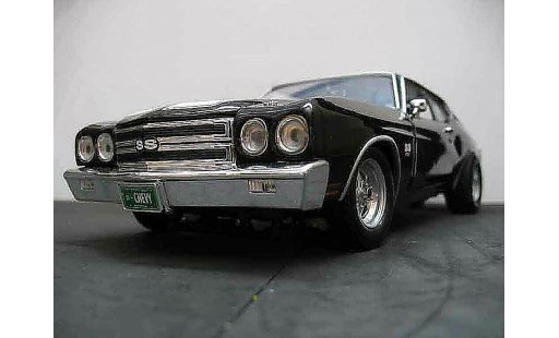 Chevrolet Chevelle tuning 1/18 Ertl 1970 ss negro jantes drag coche miniatura