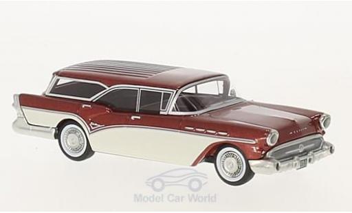 Buick Century 1/64 Neo Caballero Estate Wagon metalico rojo/blanco 1957 coche miniatura