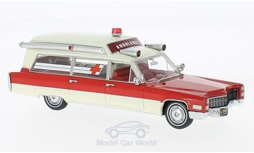 Coche miniatura Cadillac S & S 1/43 Neo Ambulance rojo/blanco 1966 Cadillac S & S 1/43 Neo Ambulance rojo/blanco 1966 coche miniatura