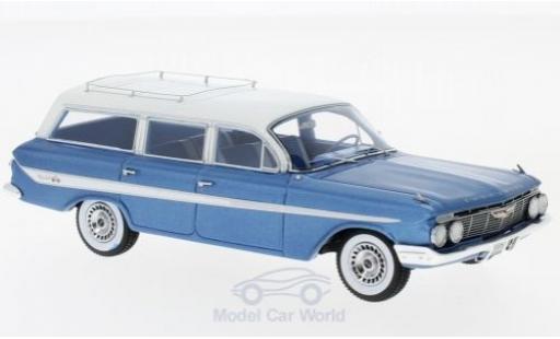 Chevrolet Nomad 1/43 Neo Station Wagon metalico azul/blanco 1961 coche miniatura