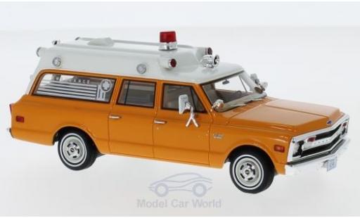 Coche miniatura Chevrolet Suburban 1/43 Neo Ambulance naranja/blanco 1970 Chevrolet Suburban 1/43 Neo Ambulance naranja/blanco 1970 coche miniatura