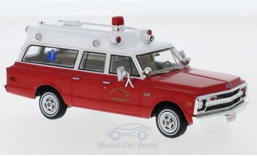 Coche miniatura Chevrolet Suburban 1/43 Neo Ambulance rojo/blanco Hillside Fire Department 1970 Chevrolet Suburban 1/43 Neo Ambulance rojo/blanco Hillside Fire Department 1970 coche miniatura