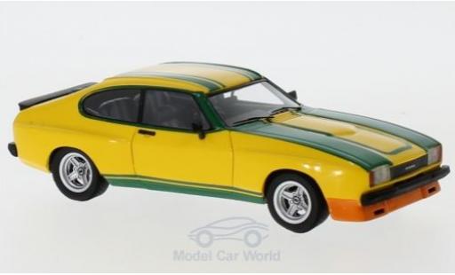 Ford Capri 1/43 Neo MKII 3.0S X-Pack amarillo/verde 1976 coche miniatura