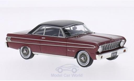 Ford Falcon 1/43 Neo Sprint metalico rojo/matt-negro 1964 coche miniatura