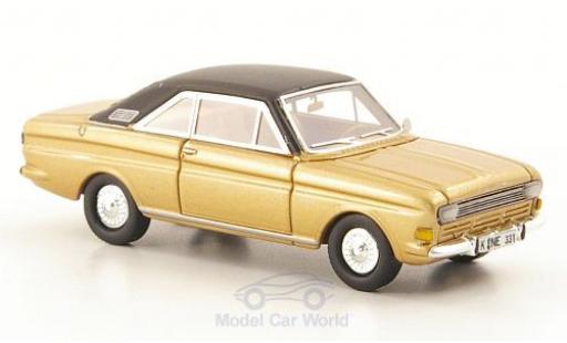 Coche miniatura Ford Taunus 1968 1/87 Neo P6 15M Coupe gold/matt-negro UN 1968 Ford Taunus 1968 1/87 Neo P6 15M Coupe gold/matt-negro UN 1968 coche miniatura