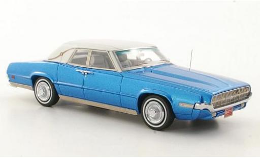 Ford Thunderbird 1/43 Neo Landau metalico azul/matt-blanco 1969 coche miniatura