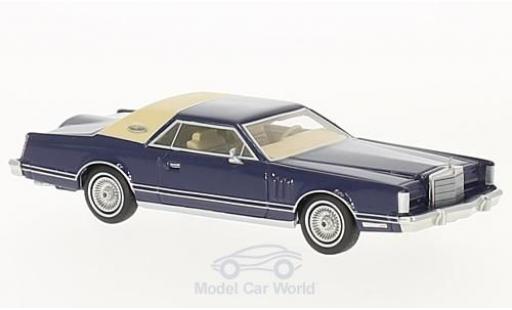 Coche miniatura Lincoln Continental 1/64 Neo Mark V azul/beige 1977 Lincoln Continental 1/64 Neo Mark V azul/beige 1977 coche miniatura