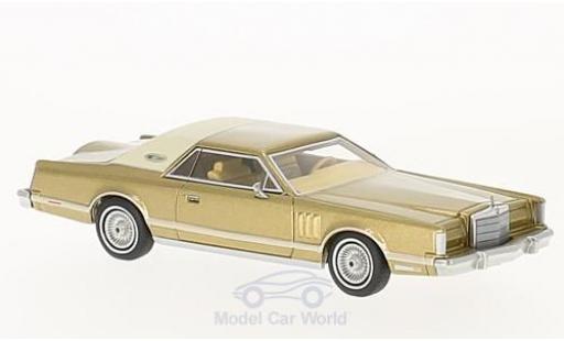 Coche miniatura Lincoln Continental 1/64 Neo Mark V gold/beige 1977 Lincoln Continental 1/64 Neo Mark V gold/beige 1977 coche miniatura