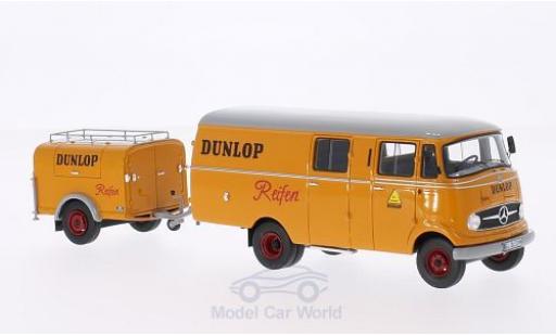 Coche miniatura Mercedes L319 1/43 Neo Dunlop 1961 mit Ein-Achs-Anhänger ohne Vitrine Mercedes L319 1/43 Neo Dunlop 1961 mit Ein-Achs-Anhänger ohne Vitrine coche miniatura