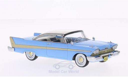 Coche miniatura Plymouth Fury 1/43 Neo Hardtop azul/blanco 1958 Plymouth Fury 1/43 Neo Hardtop azul/blanco 1958 coche miniatura