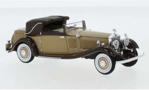 Coche miniatura Rolls Royce Phantom 1/43 Neo II Continental DHC Gurney Nutting marron/marron RHD 1934 Rolls Royce Phantom 1/43 Neo II Continental DHC Gurney Nutting marron/marron RHD 1934 coche miniatura
