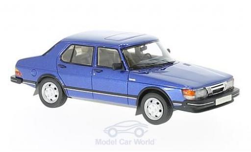 Saab 900 1/43 Neo GLi metalico azul 1981 coche miniatura
