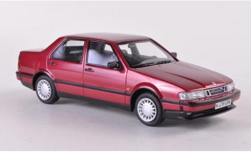 Saab 9000 1/43 Neo CDE metalico rojo 1989 coche miniatura