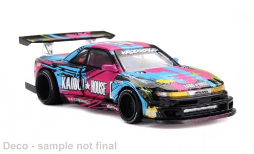 Nissan Silvia 1/64 Mini GT S13-R Kaido Splash V1 schwarz/Dekor 1991 1:64 coche miniatura