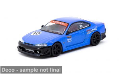 Nissan Silvia 1/64 Tarmac Works (S15) VERTEX ( 10th Anniversary) blau/schwarz 1:64 coche miniatura