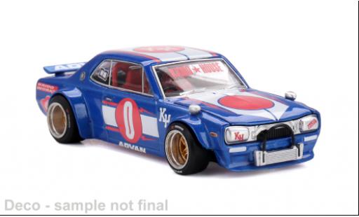 Nissan Skyline 1/64 Mini GT GT-R (KPGC10) blau/Dekor 1969 1:64 coche miniatura