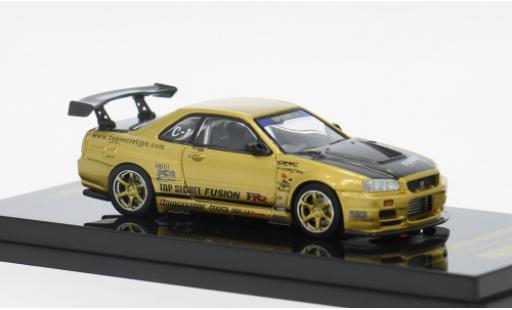 Nissan Skyline 1/64 INNO64 GT-R (R34) gold 1999 1:64 coche miniatura
