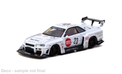 Nissan Skyline 1/64 Tarmac Works GTR (R34) weiss 2025 #23 1:64 coche miniatura