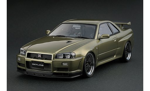 Nissan Skyline R34 1/18 Ignition Model GTR V-spec II Millennium Jade IG0163 coche miniatura