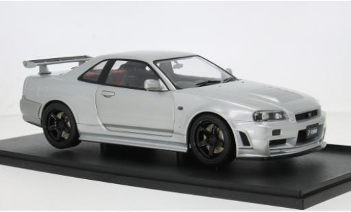 Nissan Skyline 1/18 Solido R34 GT-R silber/Dekor 1:18 coche miniatura