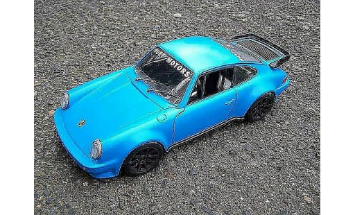 Porsche 911 Turbo 1/18 Tonka azul coche miniatura