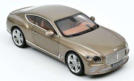 Coche miniatura Bentley Continental 1/18 Norev GT metalico beige 2018 Bentley Continental 1/18 Norev GT metalico beige 2018 coche miniatura