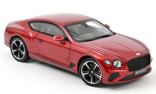 Coche miniatura Bentley Continental 1/18 Norev GT metalico rojo 2018 Bentley Continental 1/18 Norev GT metalico rojo 2018 coche miniatura